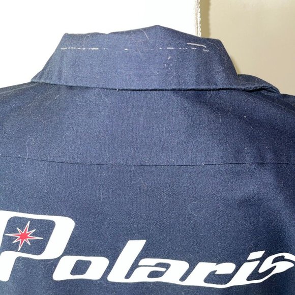 Polaris Men's Navy Button Down Utility Shirt Size M - Picture 4 of 5